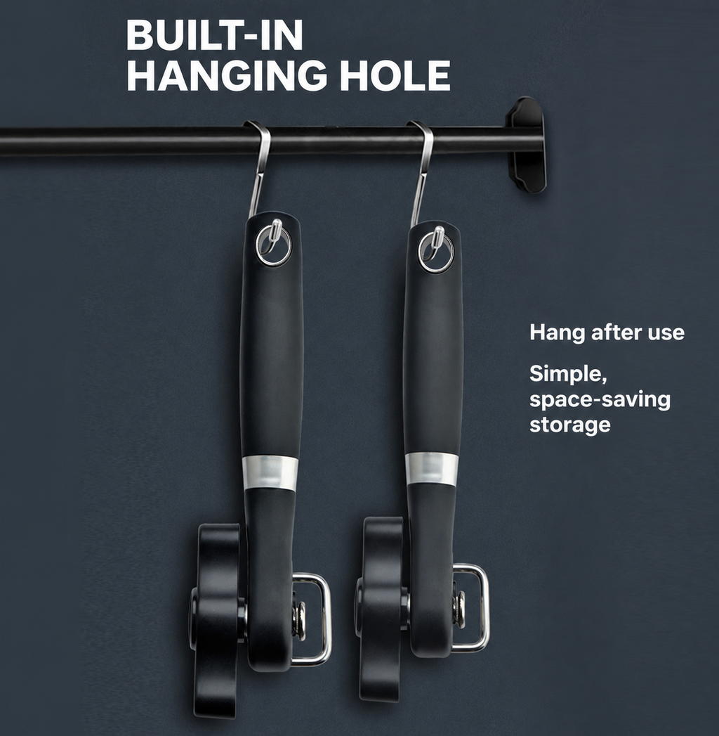 Easy-Grip Manual Can Opener – Smooth Side-Cut Design