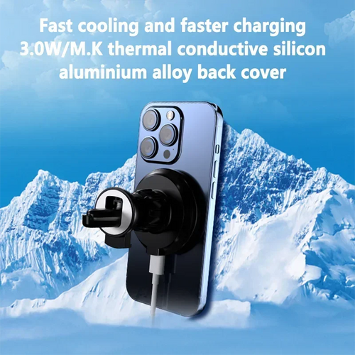 Magnetic Car Vent Wireless Charger for iPhone 12–16 – 360° Mount