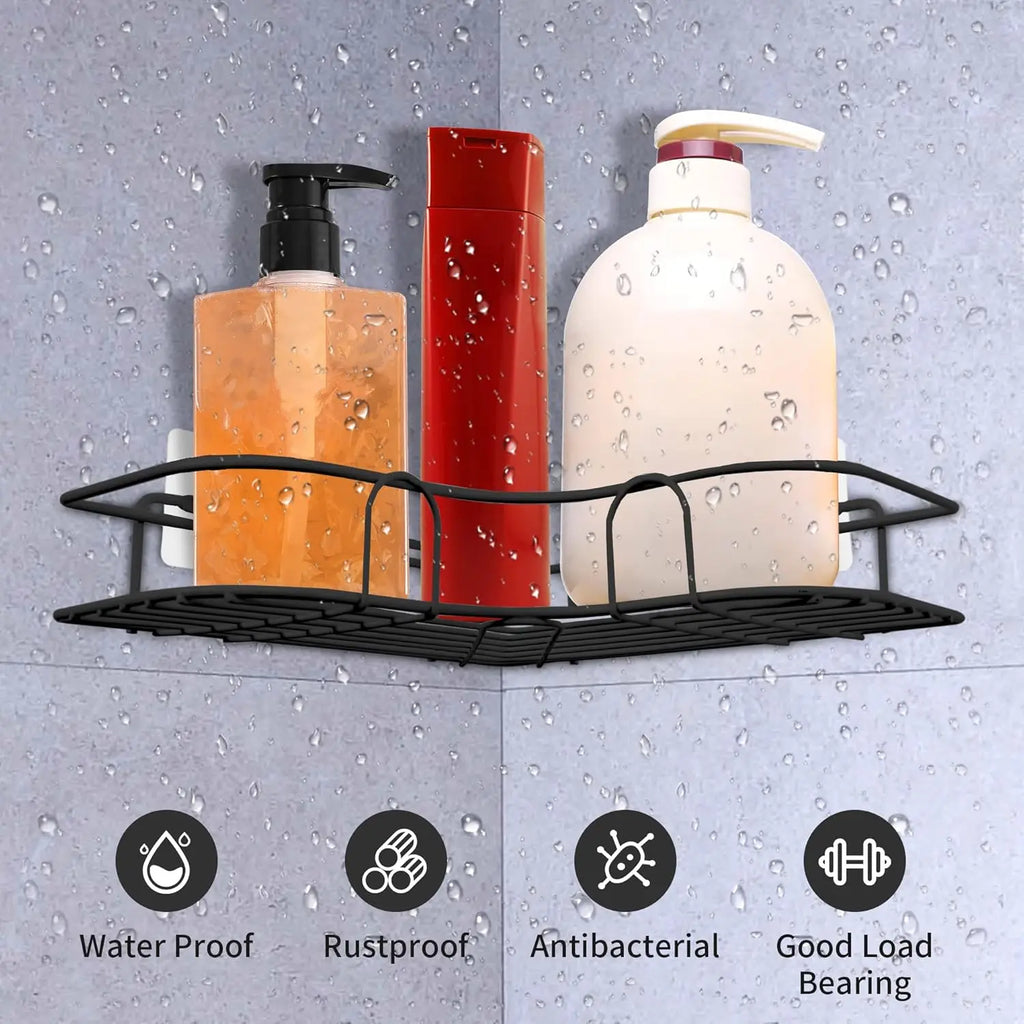 Corner Shower Caddy with Hooks